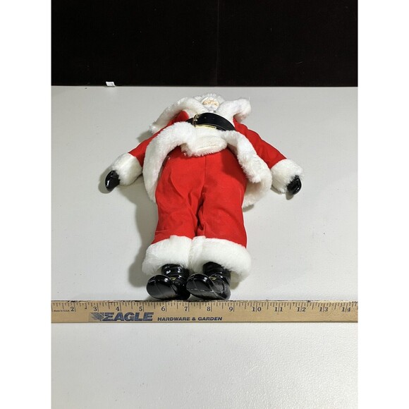 Vintage 16" Santa Claus Doll-Ceramic Face, Mittens And Boots-Christmas Holiday - Picture 4 of 4